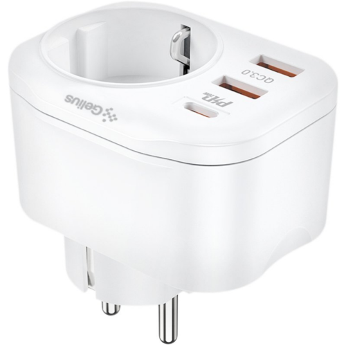 Сетевое зарядное устройство Gelius Moxie GP-HC050 2USB (QC3.0) + Type-C (PD20W) White